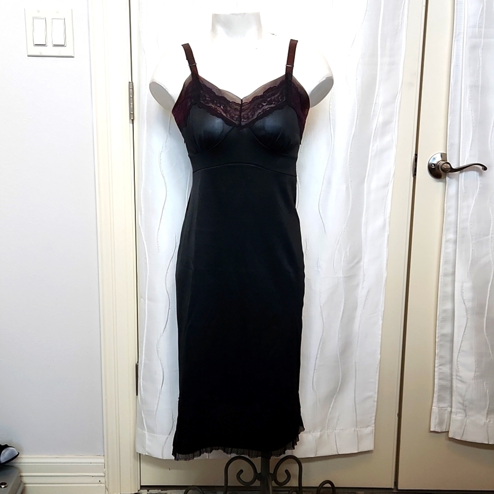 Vintage Philmaid Black Full Nylon Slip